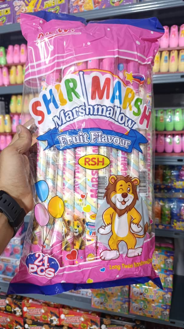 پاستیل مارشمالو طنابی بسته ۲۴ عددی big marsh