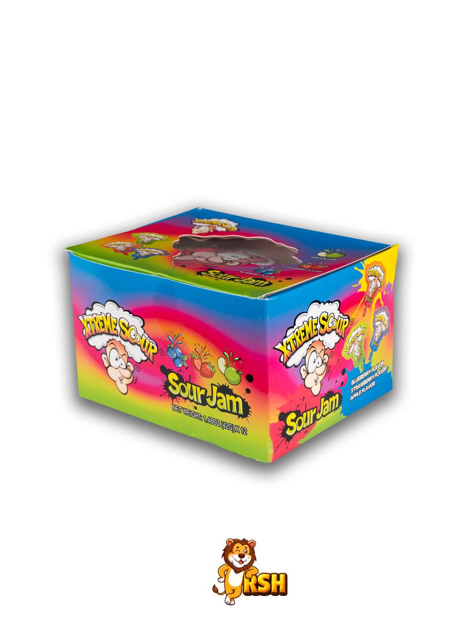 ژله ترش وارهدز میوه ای بسته ۱۲ عددی warheads