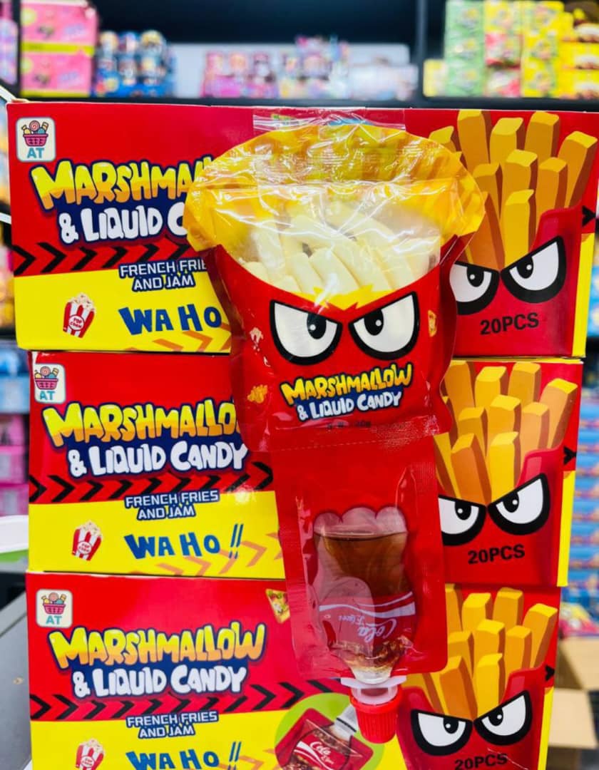 پاستیل سیب زمینی با سس نوشابه بسته ۲۰ عددی marshmallow