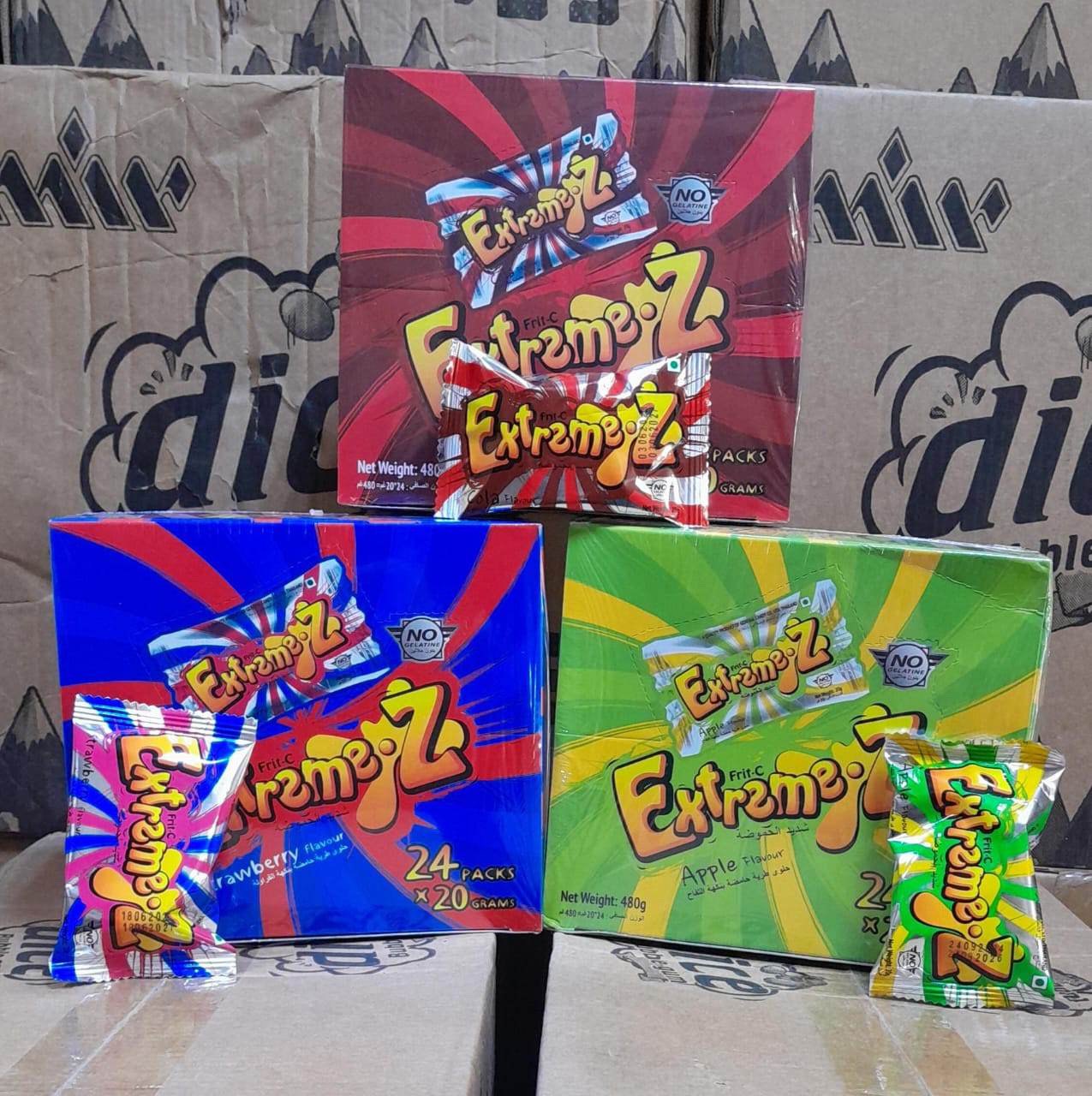 پاستیل متری اکستریم بسته 24 عددی extreme