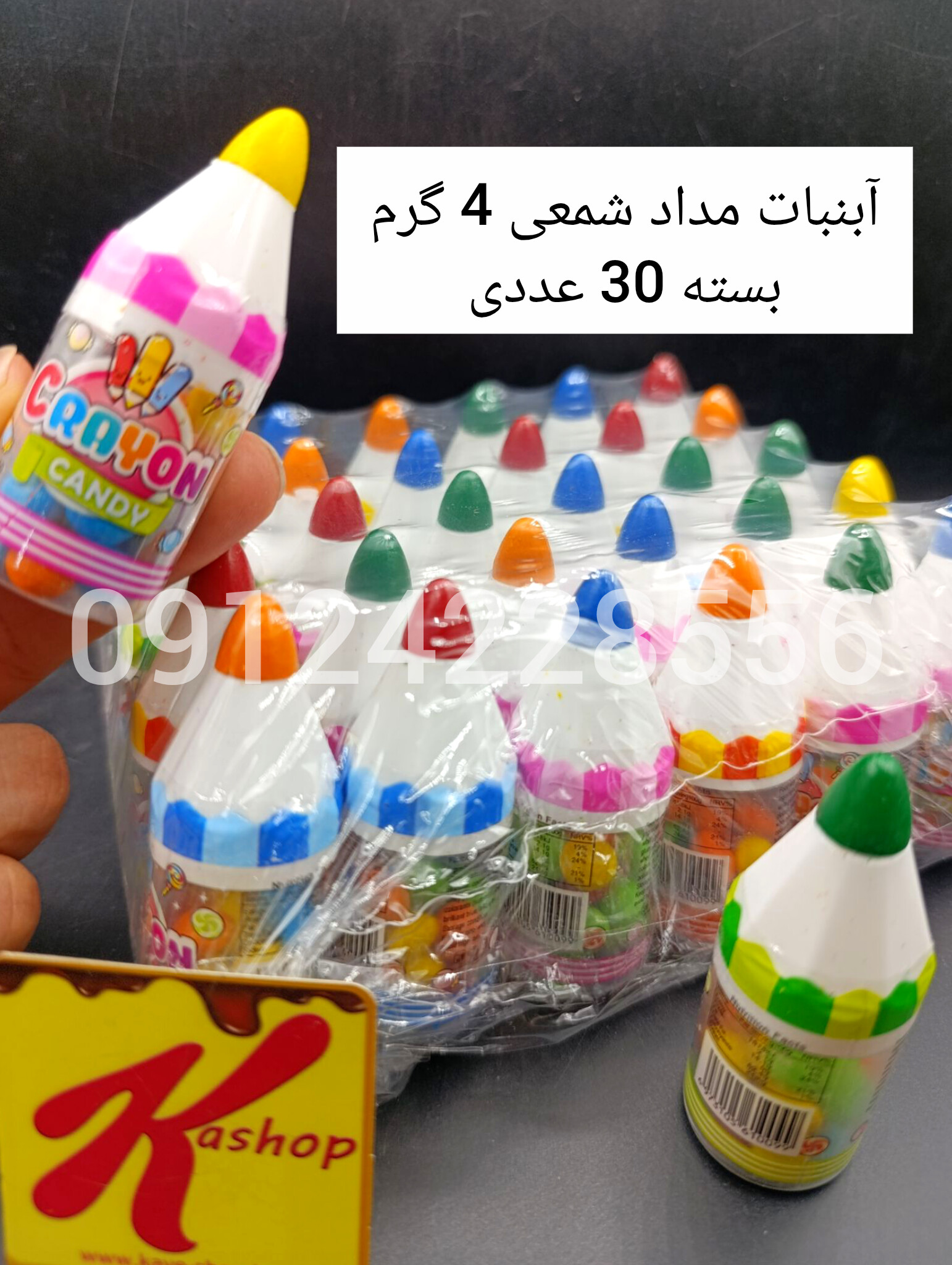 آبنبات مداد شمعی 4 گرم 30 تایی