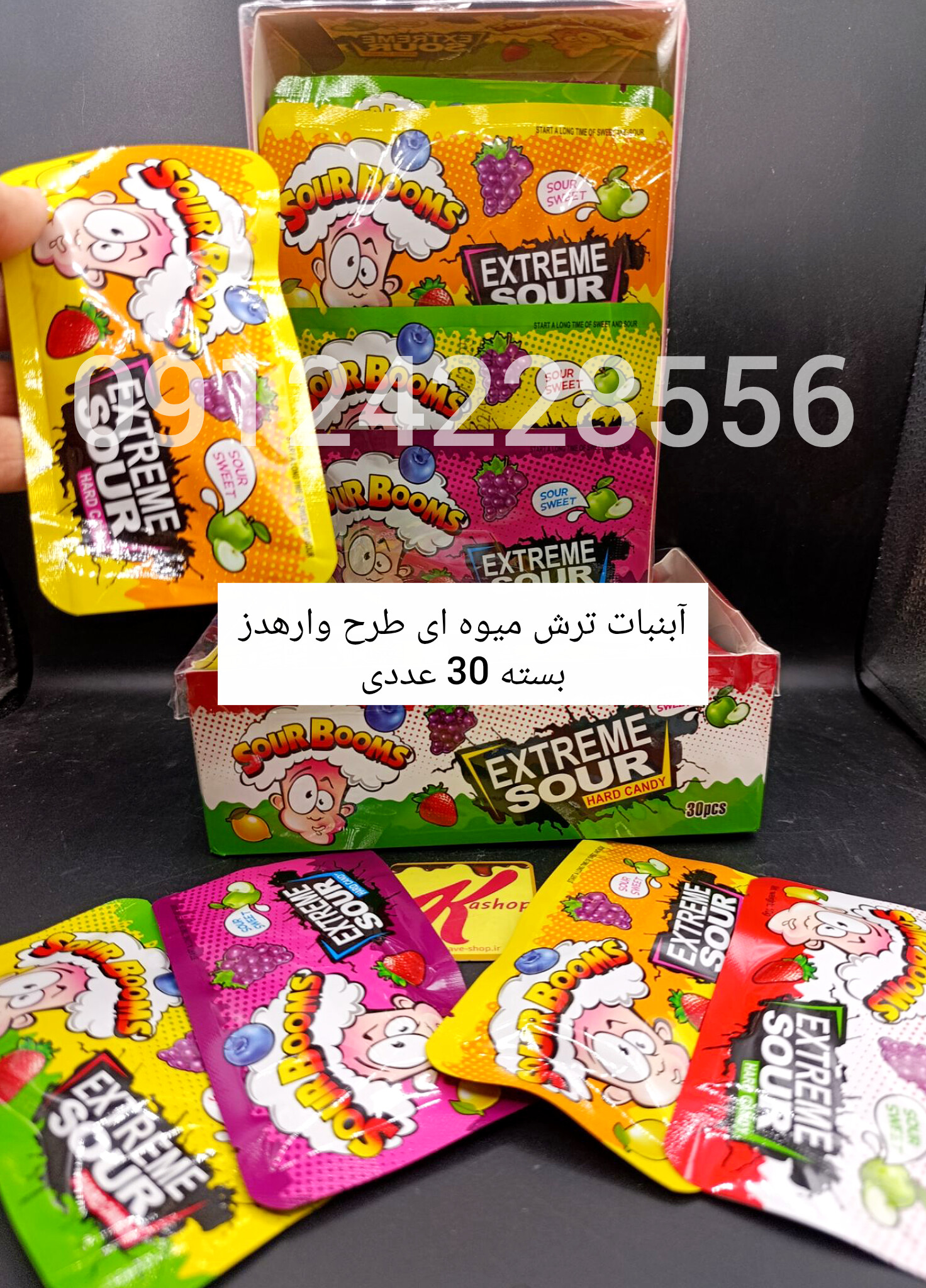 آبنبات ترش میوه ای طرح وارهدز 30 تایی