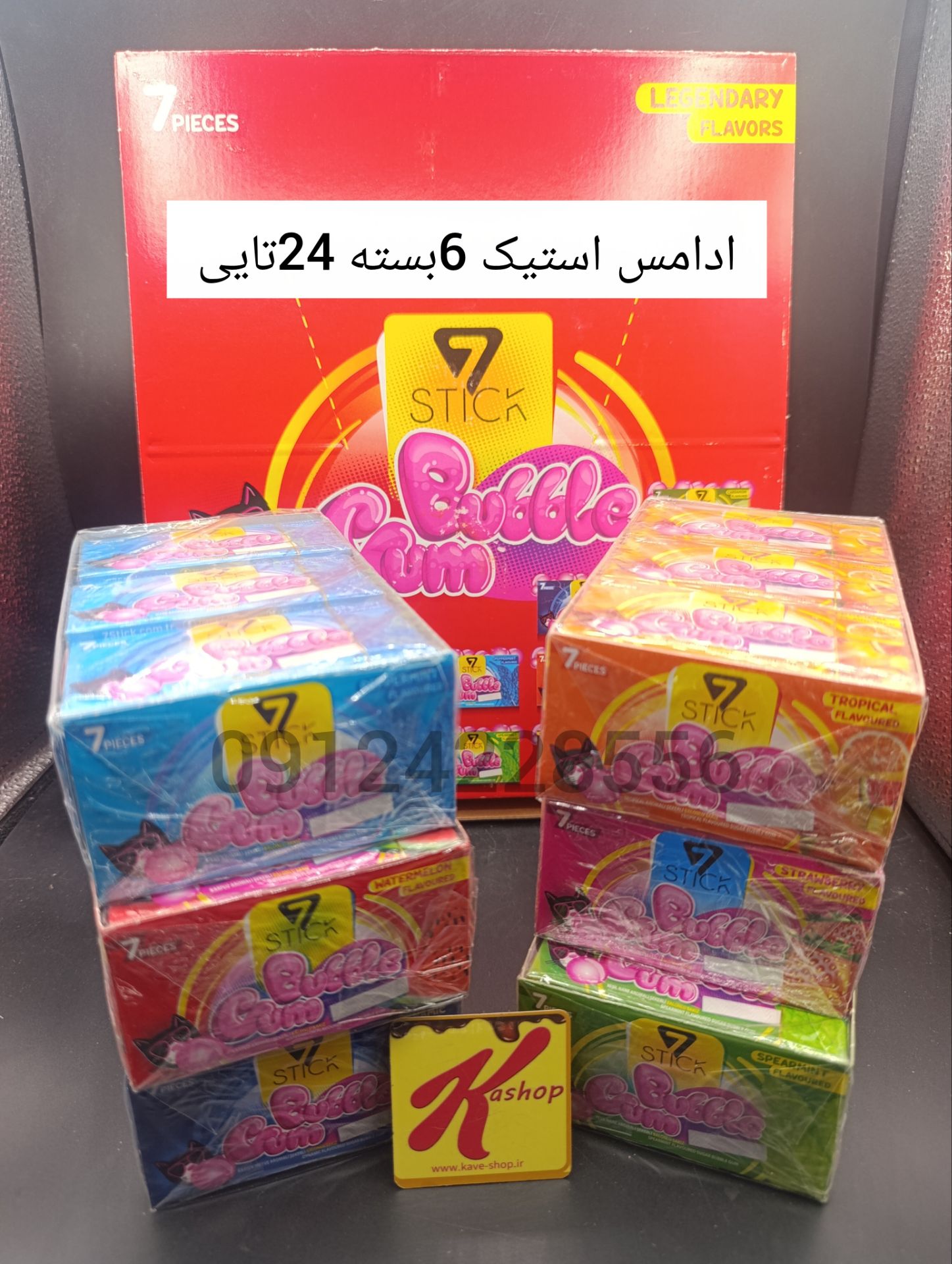 آدامس بادکنکی استیک 6 بسته 24 عددی